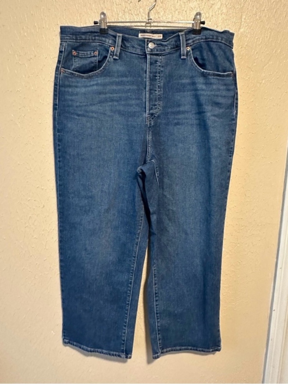 Levi's Ribcage Straight Ankle Jeans Size 16W Button Fly
